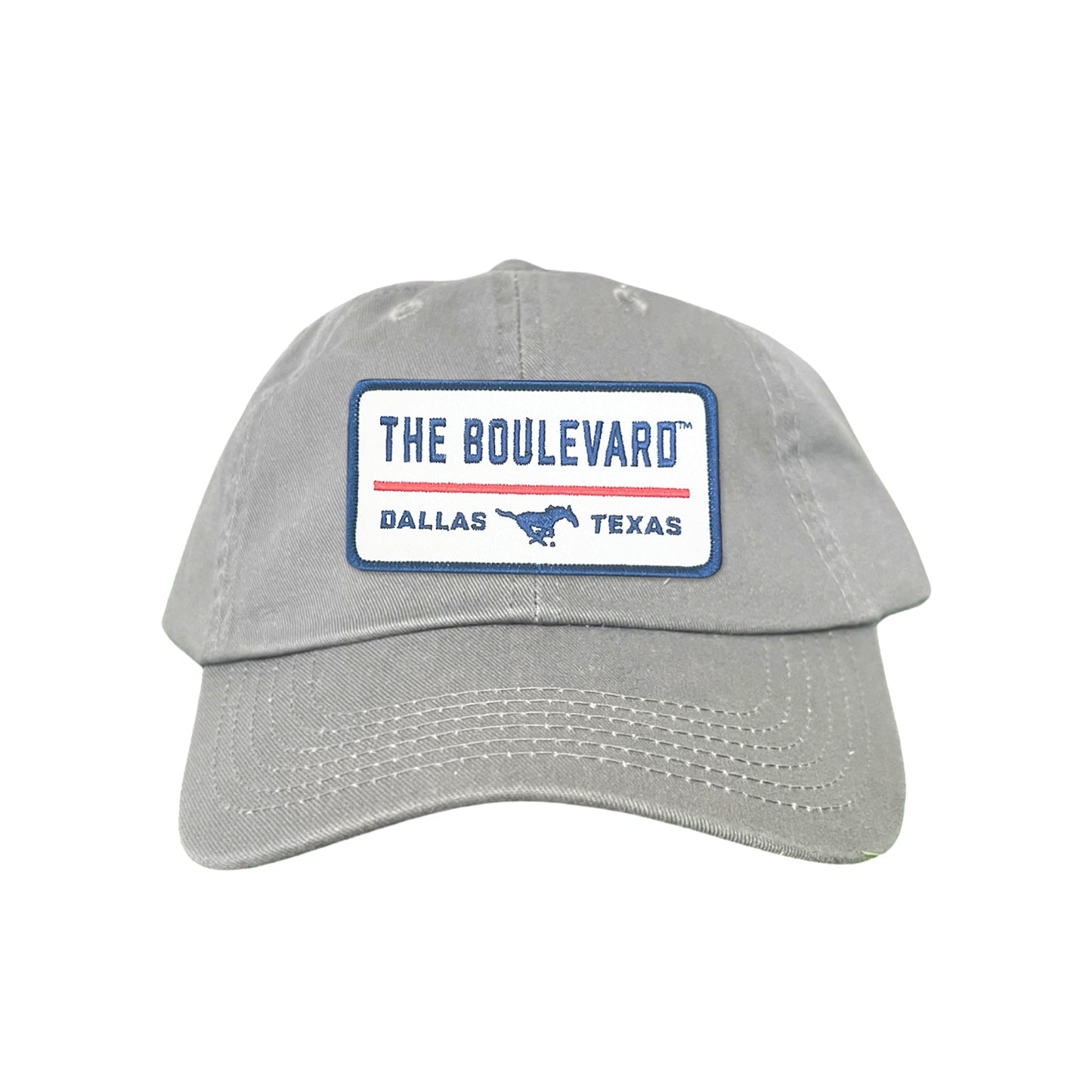 SMU / The Boulevard Rectangle Patch / Mesh Snap Back / 127 / SMU004 - Dad Hat Grey - Club Rehab