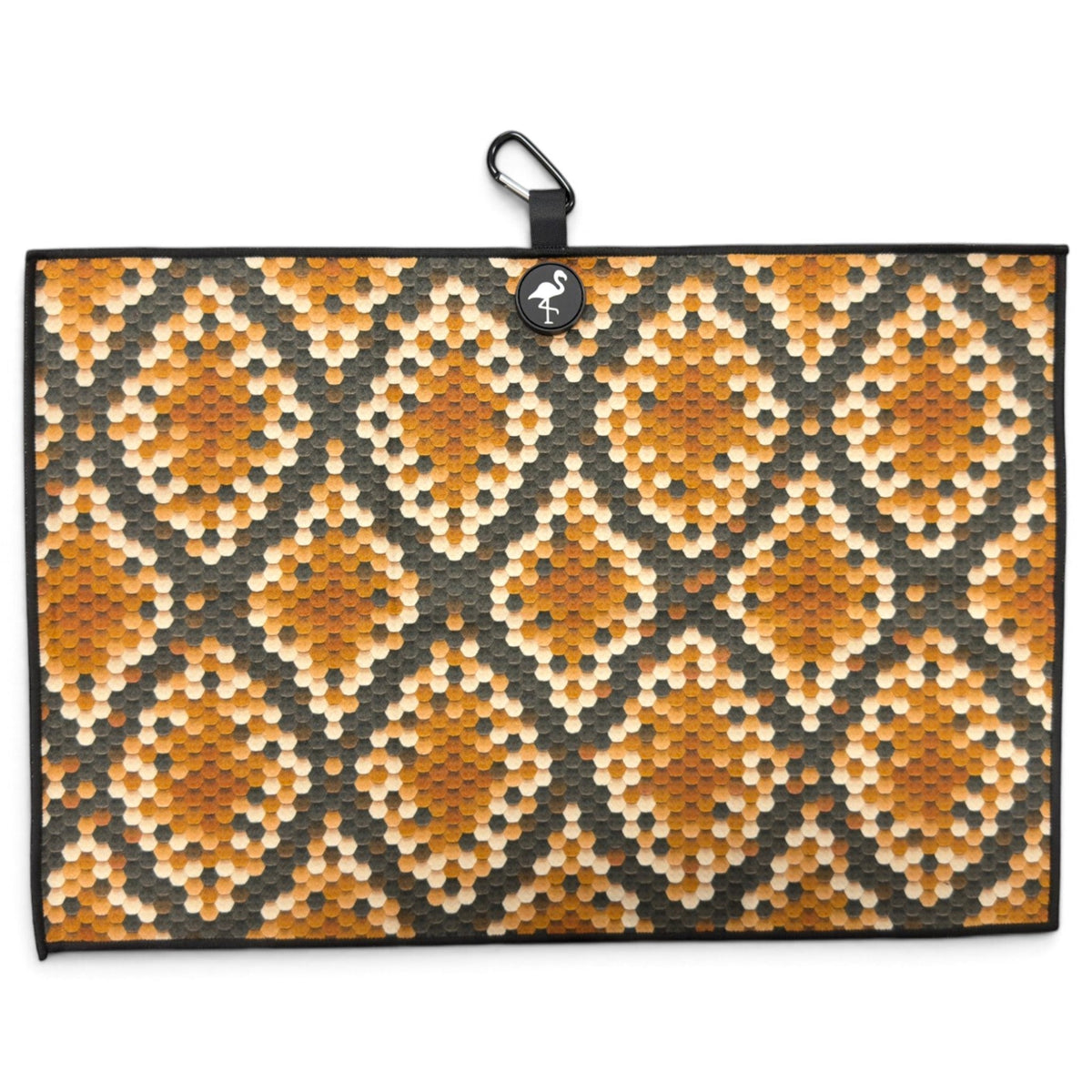 Snake Skin Golf Towel | 24” x 16” Microfiber Towel | Magnetic Clip & Carabiner | Premium Golf Accessory - Club Rehab