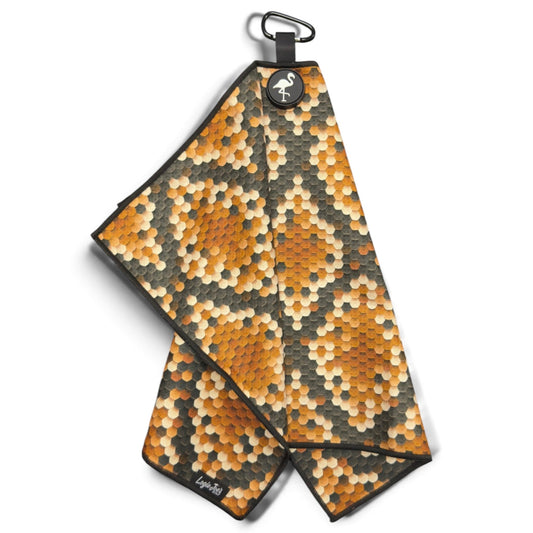 Snake Skin Golf Towel | 24” x 16” Microfiber Towel | Magnetic Clip & Carabiner | Premium Golf Accessory - Club Rehab