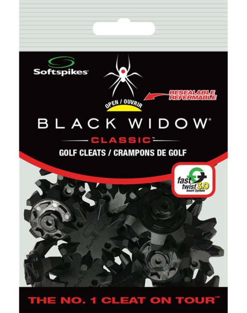 Soft Spikes Black Widow Fast Twist Golf Cleats - Club Rehab