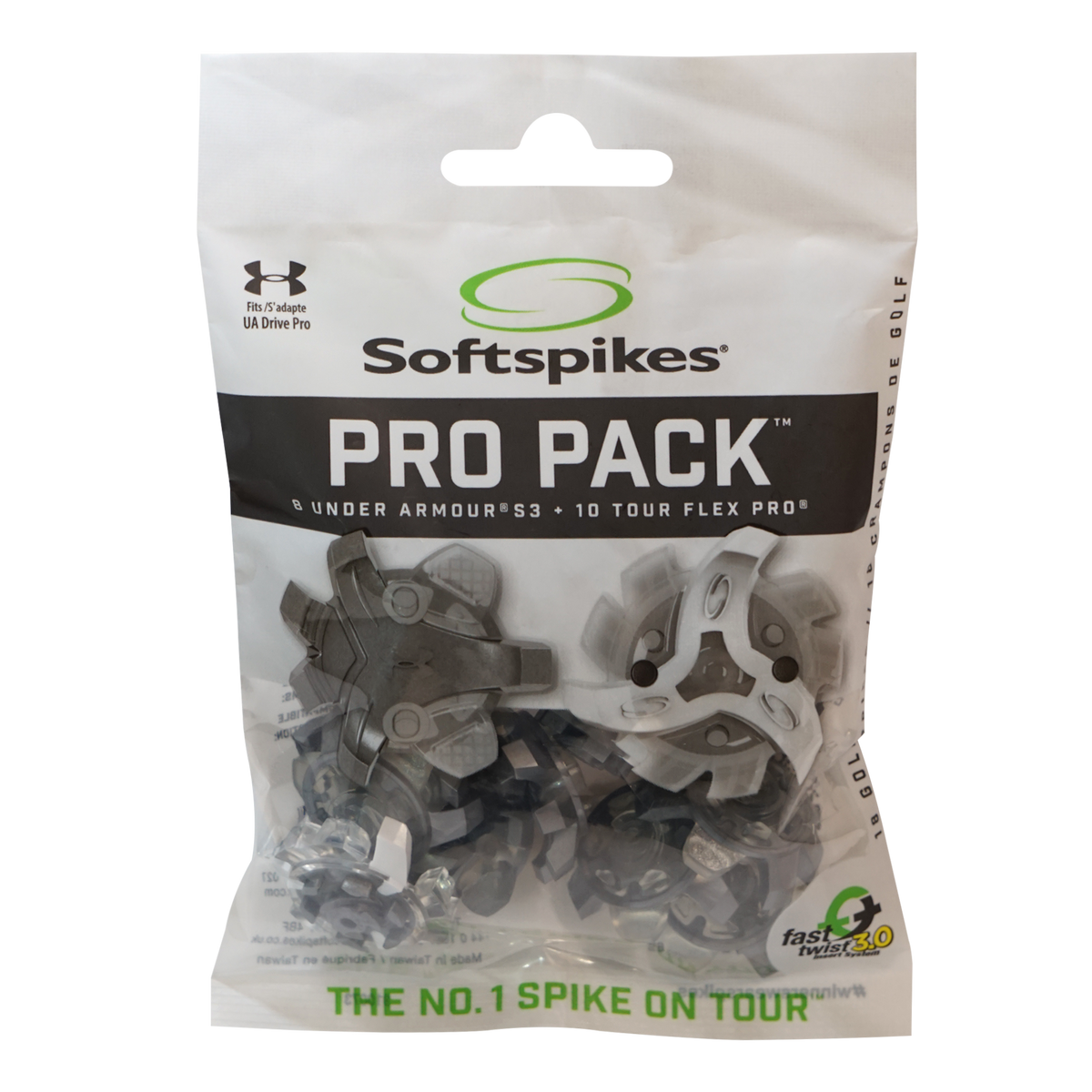 Softspikes Under Armour Pro Pack with 8 S3 and 10 Tour Flex Pro Fast Twist 3.0 spikes