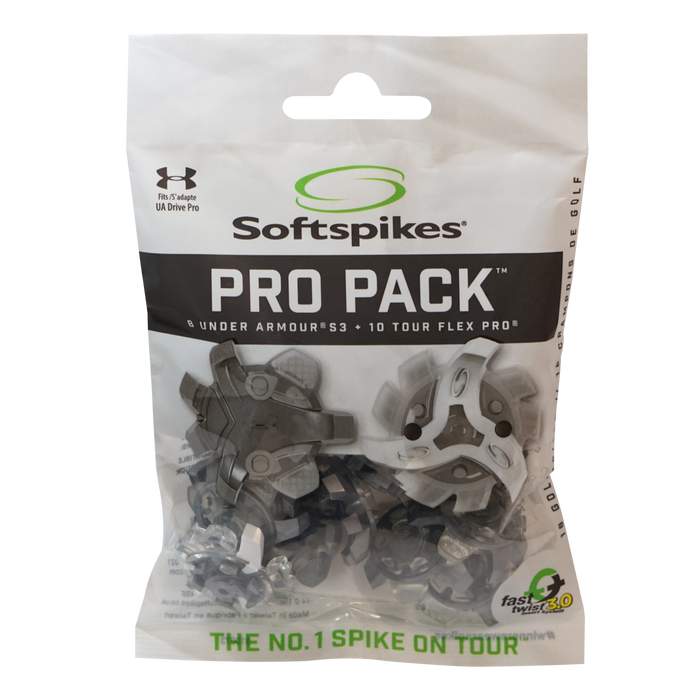 Softspikes Under Armour Pro Pack with 8 S3 and 10 Tour Flex Pro Fast Twist 3.0 spikes