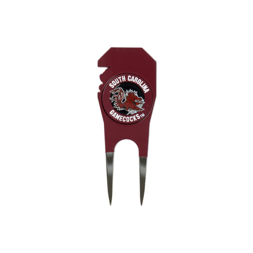 South Carolina Gamecocks divot tool: reverse · round marker