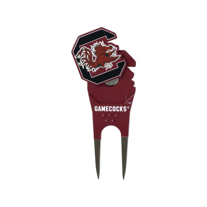 South Carolina Gamecocks divot tool: shaped marker lifted