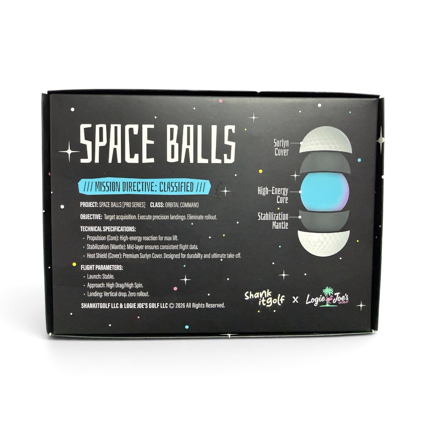 Space Balls Pro Series Golf Balls | 3-Piece Surlyn Golf Balls | 12-Pack - Club Rehab