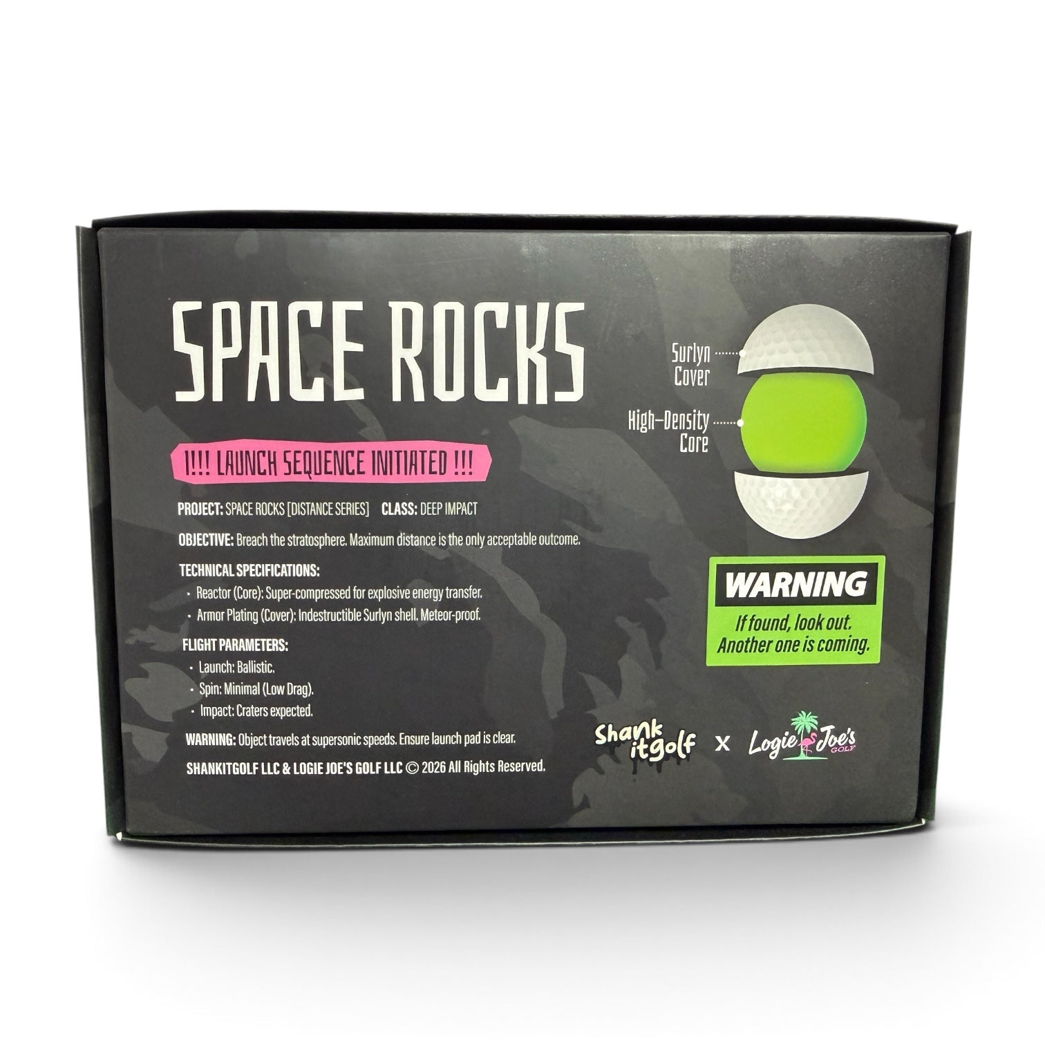 Space Rocks Distance Series Golf Balls | 2-Piece Surlyn Golf Balls | 12-Pack - Club Rehab