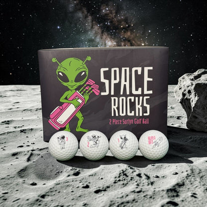 Space Rocks Distance Series Golf Balls | 2-Piece Surlyn Golf Balls | 12-Pack - Club Rehab