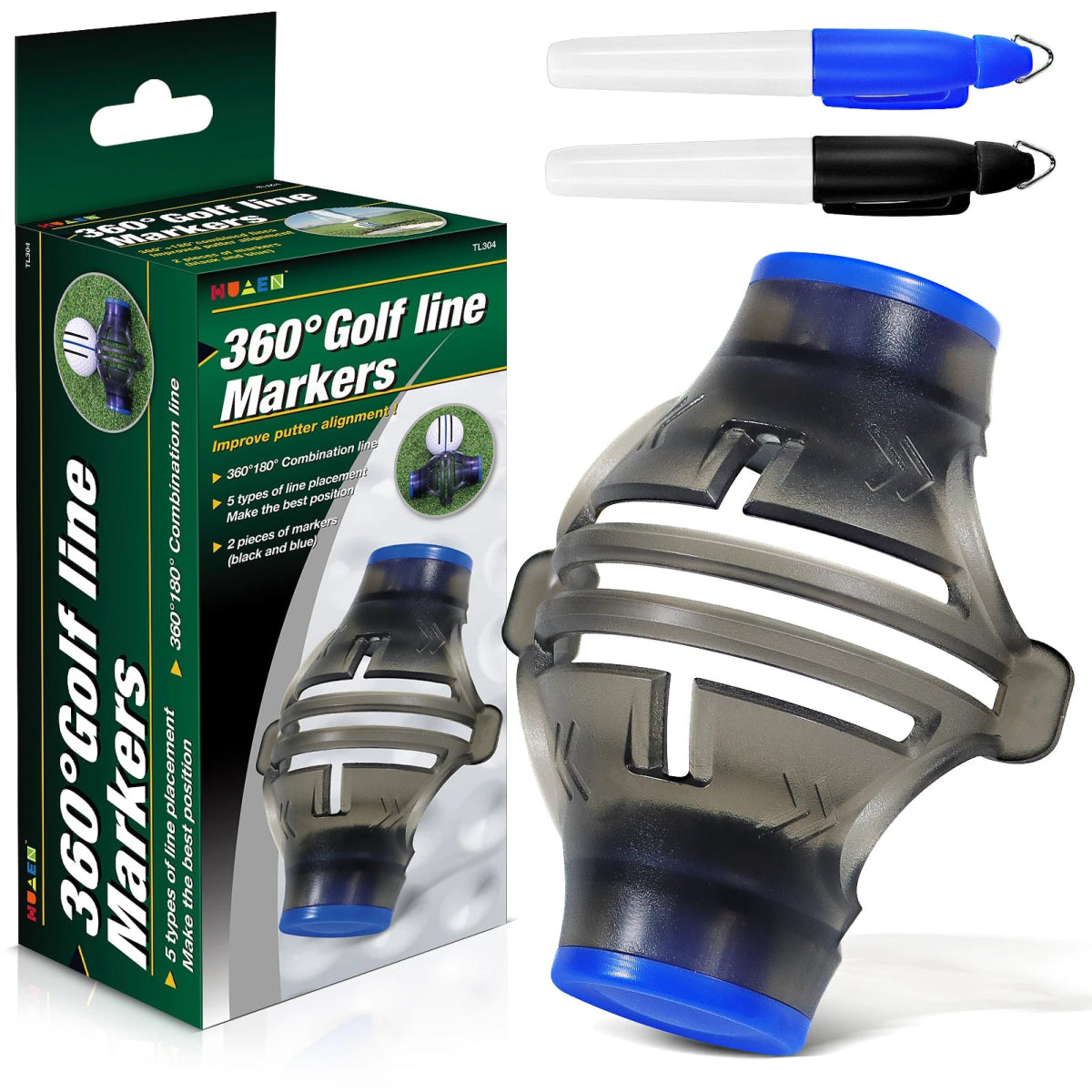 SpinMaster 360: Golf Ball Liner Wizard - Club Rehab - Ball LinerBluePocket - Ready: Lightweight and compact, it fits in your pocket or golf bag, ready whenever you need it.