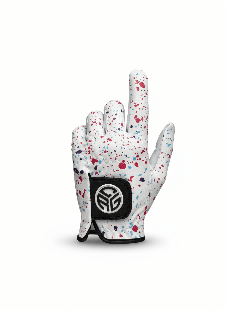 Splatter CRG Golf Glove – Limited Drop| Premium Leather - Medium - Men - Club Rehab