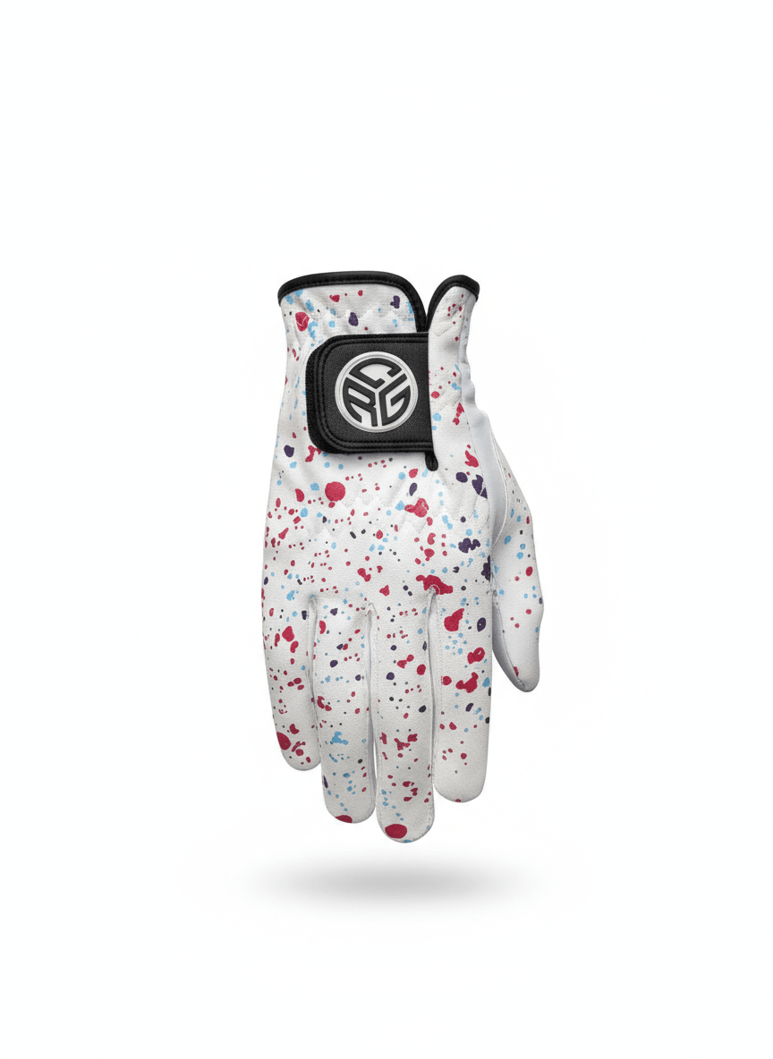 Splatter CRG Golf Glove – Limited Drop| Premium Leather - Medium - Men - Club Rehab