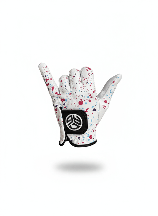 Splatter CRG Golf Glove – Limited Drop| Premium Leather - Medium - Men - Club Rehab