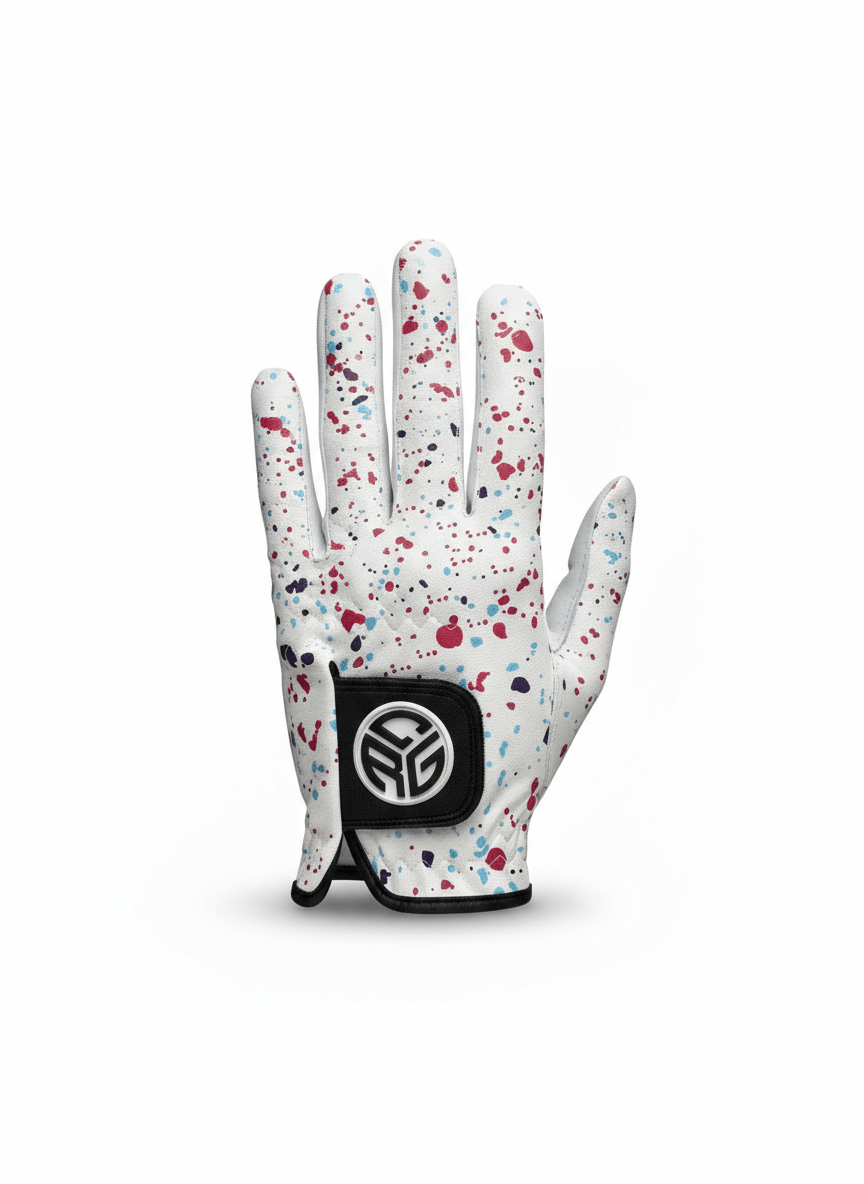 Splatter CRG Golf Glove – Limited Drop| Premium Leather - Medium - Men - Club Rehab