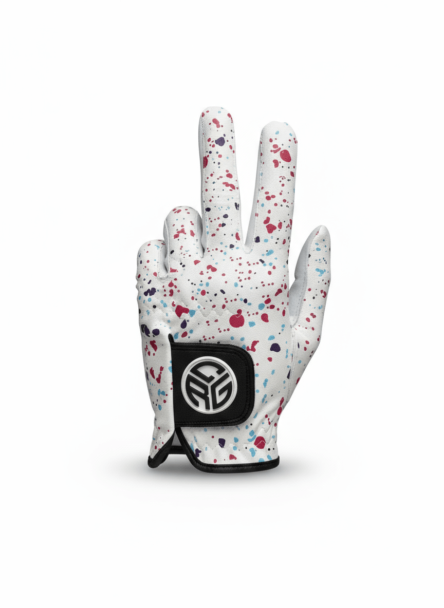 Splatter CRG Golf Glove – Limited Drop| Premium Leather - Medium - Men - Club Rehab
