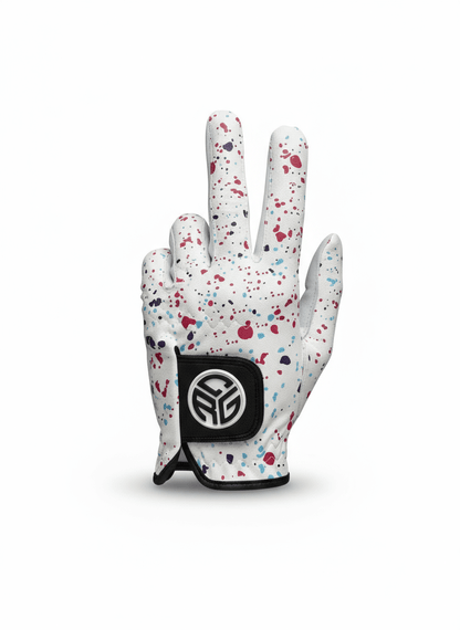 Splatter CRG Golf Glove – Limited Drop| Premium Leather - Medium - Men - Club Rehab