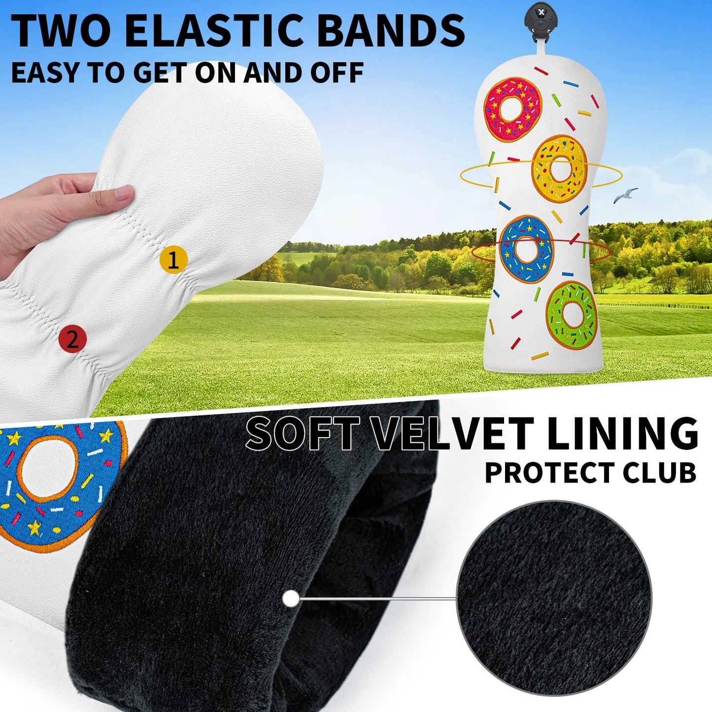 Sprinkle Donut Golf Headcovers (Because Your Game Needs a Glaze) - Fairway - Club Rehab
