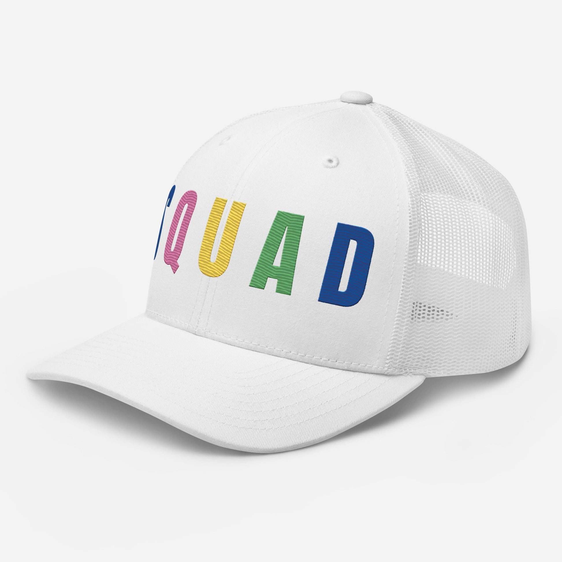 SQUAD Embroidered Women’s Golf Hat - Birdie Pop Collection - White - Club Rehab