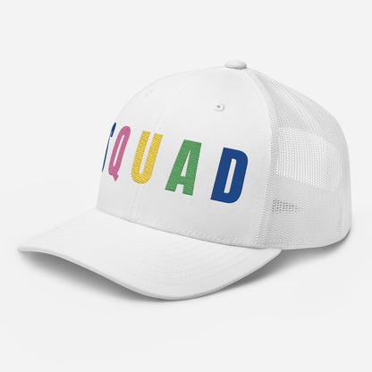 SQUAD Embroidered Women’s Golf Hat - Birdie Pop Collection - White - Club Rehab