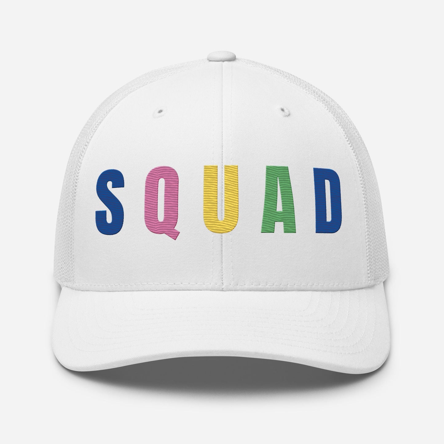 SQUAD Embroidered Women’s Golf Hat - Birdie Pop Collection - White - Club Rehab