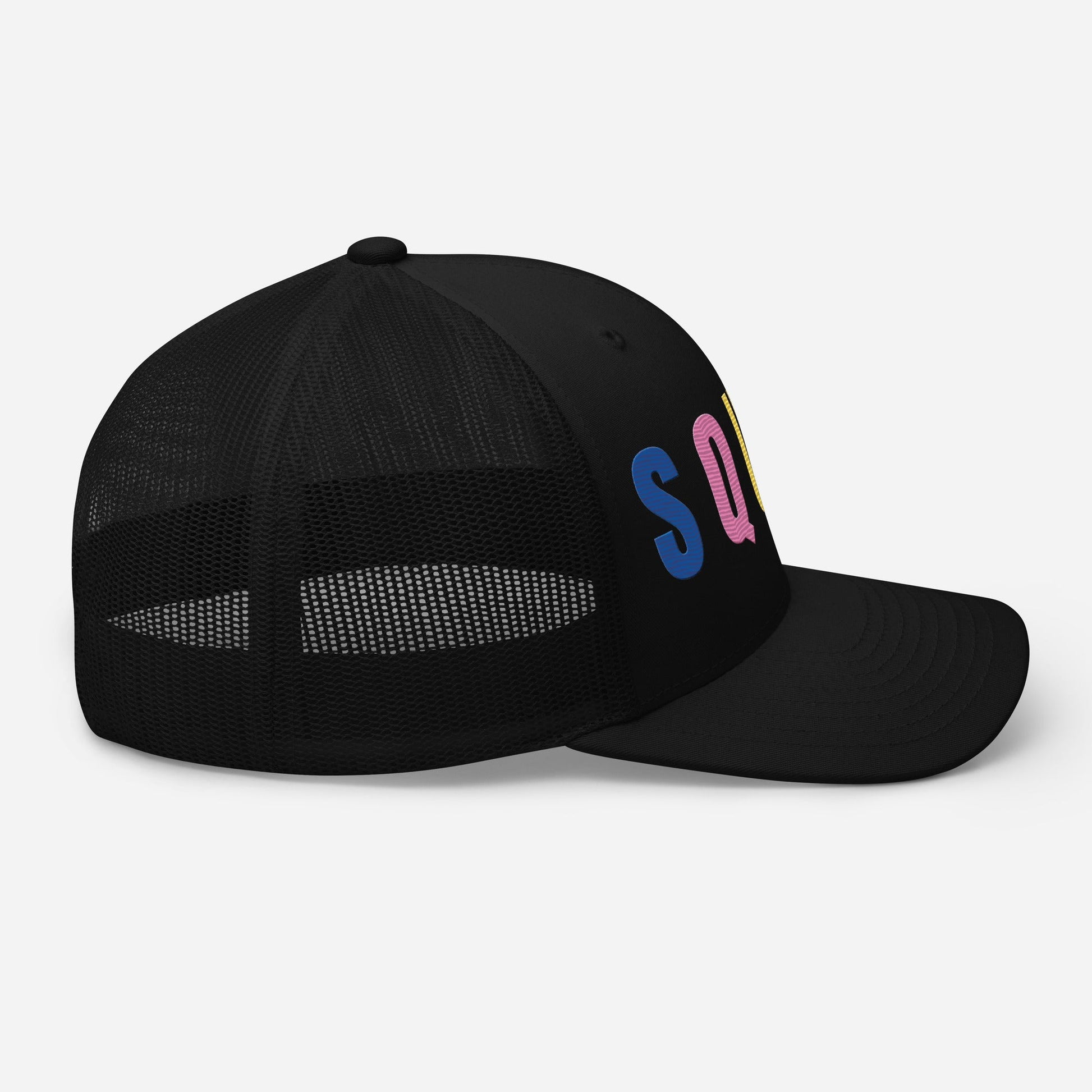 SQUAD Embroidered Women’s Golf Hat - Birdie Pop Collection - Black - Club Rehab