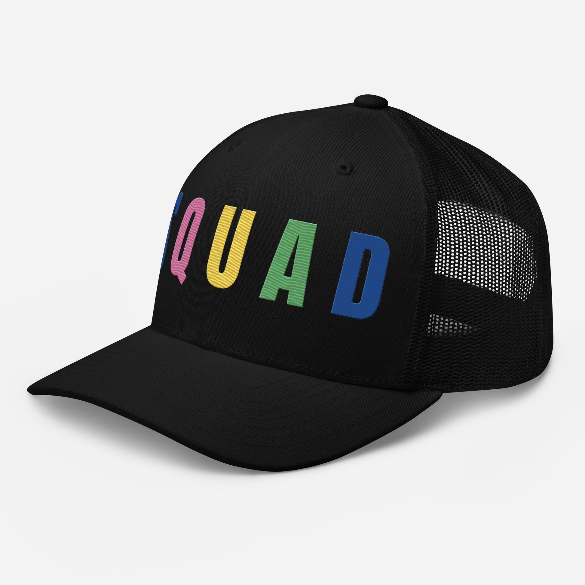 SQUAD Embroidered Women’s Golf Hat - Birdie Pop Collection - Black - Club Rehab