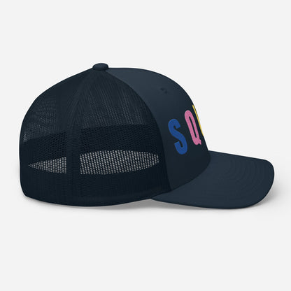 SQUAD Embroidered Women’s Golf Hat - Birdie Pop Collection - Navy - Club Rehab