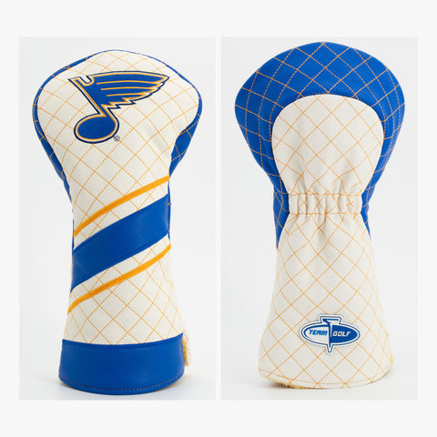 St. Louis Blues gestreifte, gesteppte Driver-Schlägerhaube