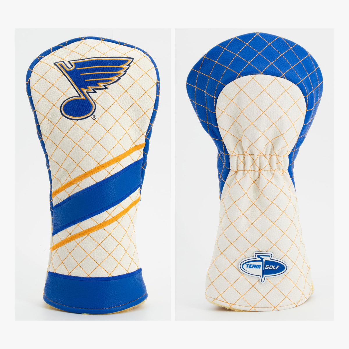 St Louis Blues Striped Quilted Fairway Headcover, front and back views