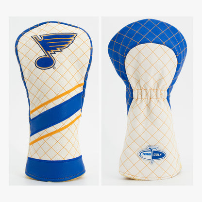 St Louis Blues Striped Quilted Fairway Headcover, front and back views