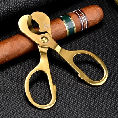 Stainless Steel Cigar Scissors - Precision Guillotine Cutter - Club Rehab - Cigar AccessoriesGoldStainless Steel Cigar Scissors - Precision Guillotine Cutter