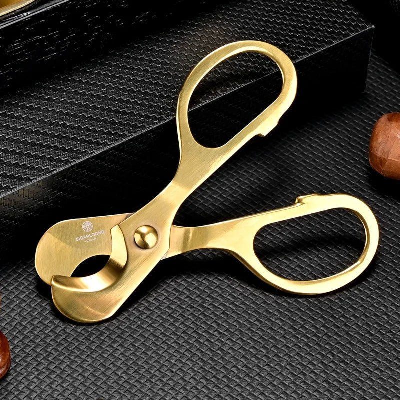 Stainless Steel Cigar Scissors - Precision Guillotine Cutter - Club Rehab - Cigar AccessoriesGoldStainless Steel Cigar Scissors - Precision Guillotine Cutter