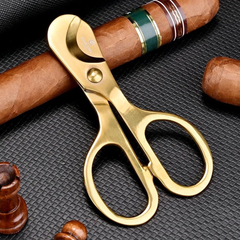 Stainless Steel Cigar Scissors - Precision Guillotine Cutter - Club Rehab - Cigar AccessoriesGoldStainless Steel Cigar Scissors - Precision Guillotine Cutter