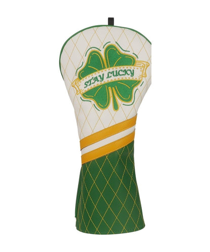 Stay Lucky Clover Driver Headcover - isolated front view from original photograph