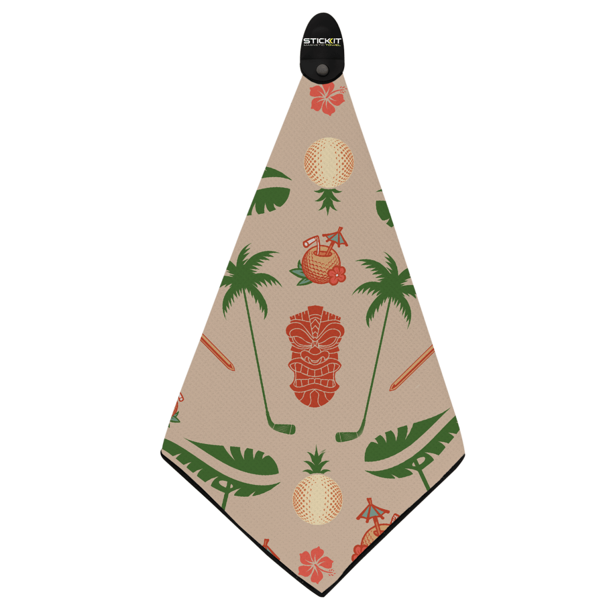 STICKIT Magnetic Golf Towel Graphic in Tiki Sand