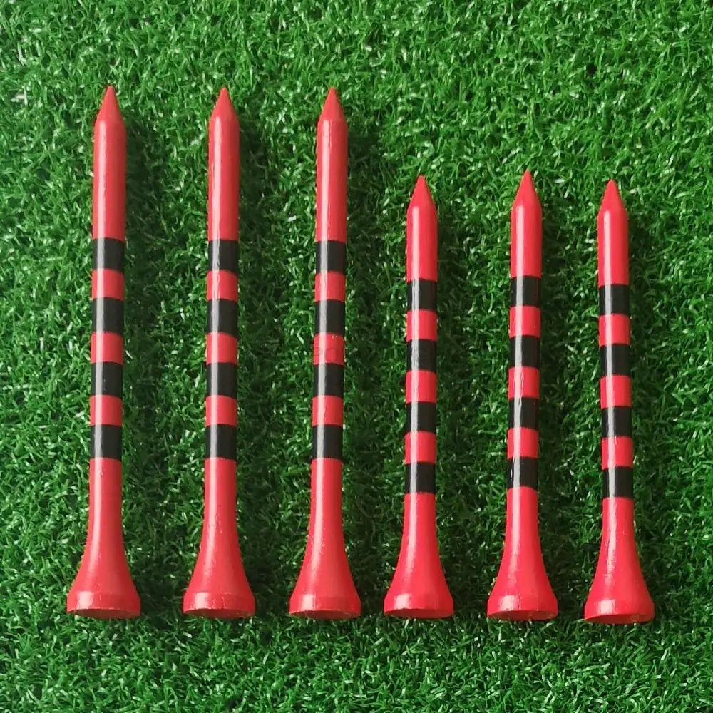 Striped Stance: Bamboo Golf Tees - BULK 100 PCS - Club Rehab - BambooCrimson Classic 2 - 3/4" - 100pcStriped Stance: Bamboo Golf Tees - BULK 100 PCS