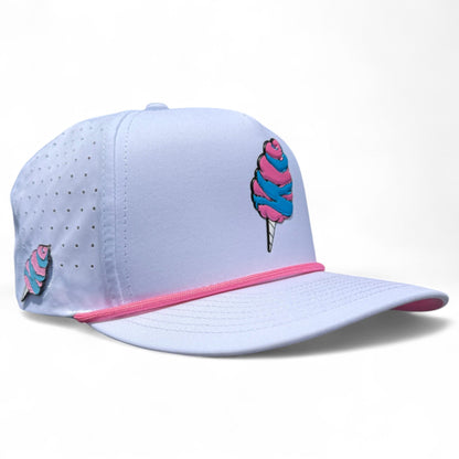 Sugar Rush Golf Hat | Snapback Cap | Built-in Magnetic Ball Marker Holder + Marker Included | Adjustable Cotton Candy - Club Rehab