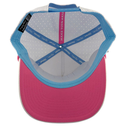 Sugar Rush Golf Hat | Snapback Cap | Built-in Magnetic Ball Marker Holder + Marker Included | Adjustable Cotton Candy - Club Rehab
