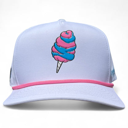 Sugar Rush Golf Hat | Snapback Cap | Built-in Magnetic Ball Marker Holder + Marker Included | Adjustable Cotton Candy - Club Rehab