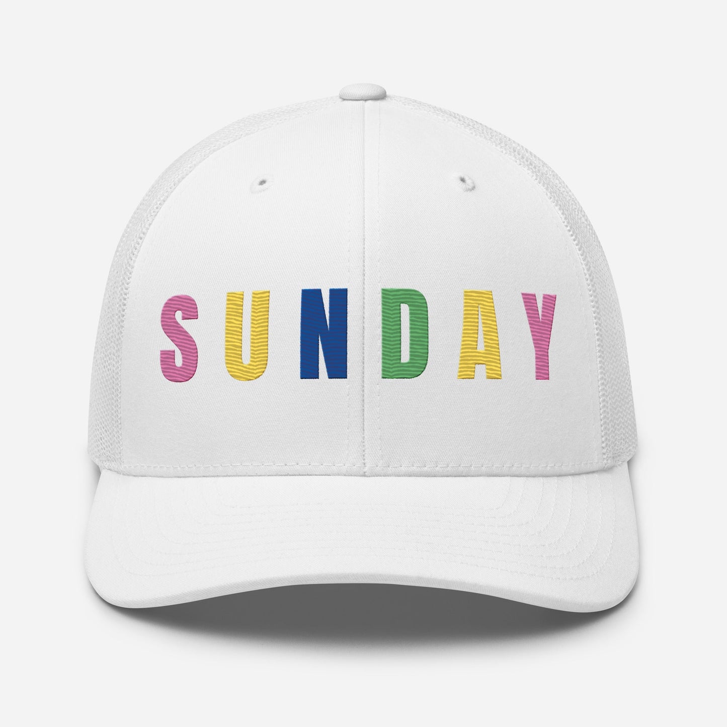 SUNDAY Embroidered Golf Hat for Women - Birdie Pop Collection - White - Club Rehab