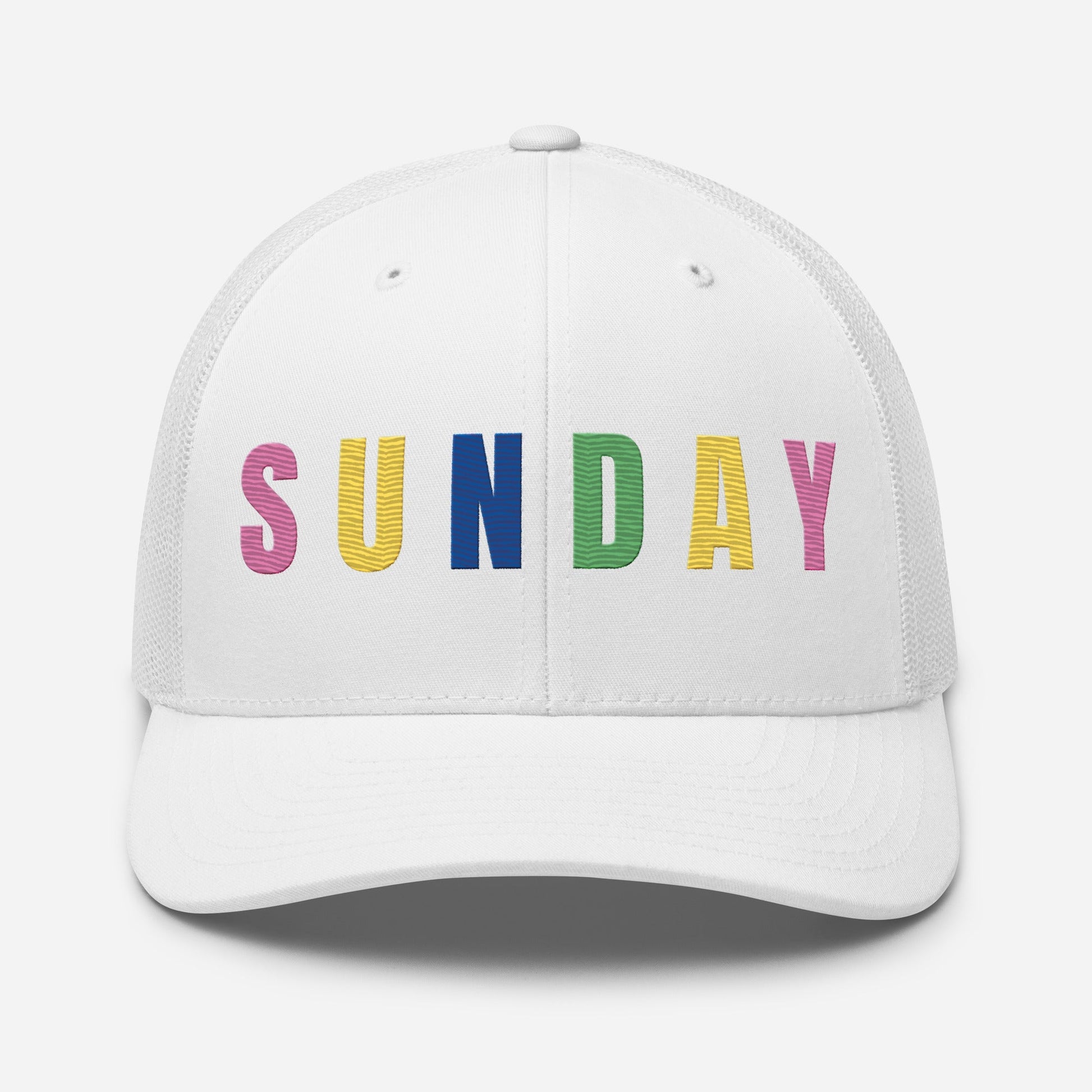 SUNDAY Embroidered Golf Hat for Women - Birdie Pop Collection - White - Club Rehab