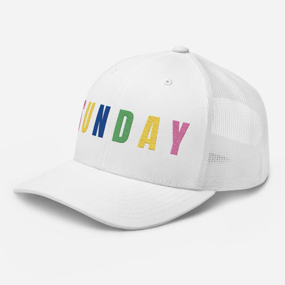 SUNDAY Embroidered Golf Hat for Women - Birdie Pop Collection - White - Club Rehab