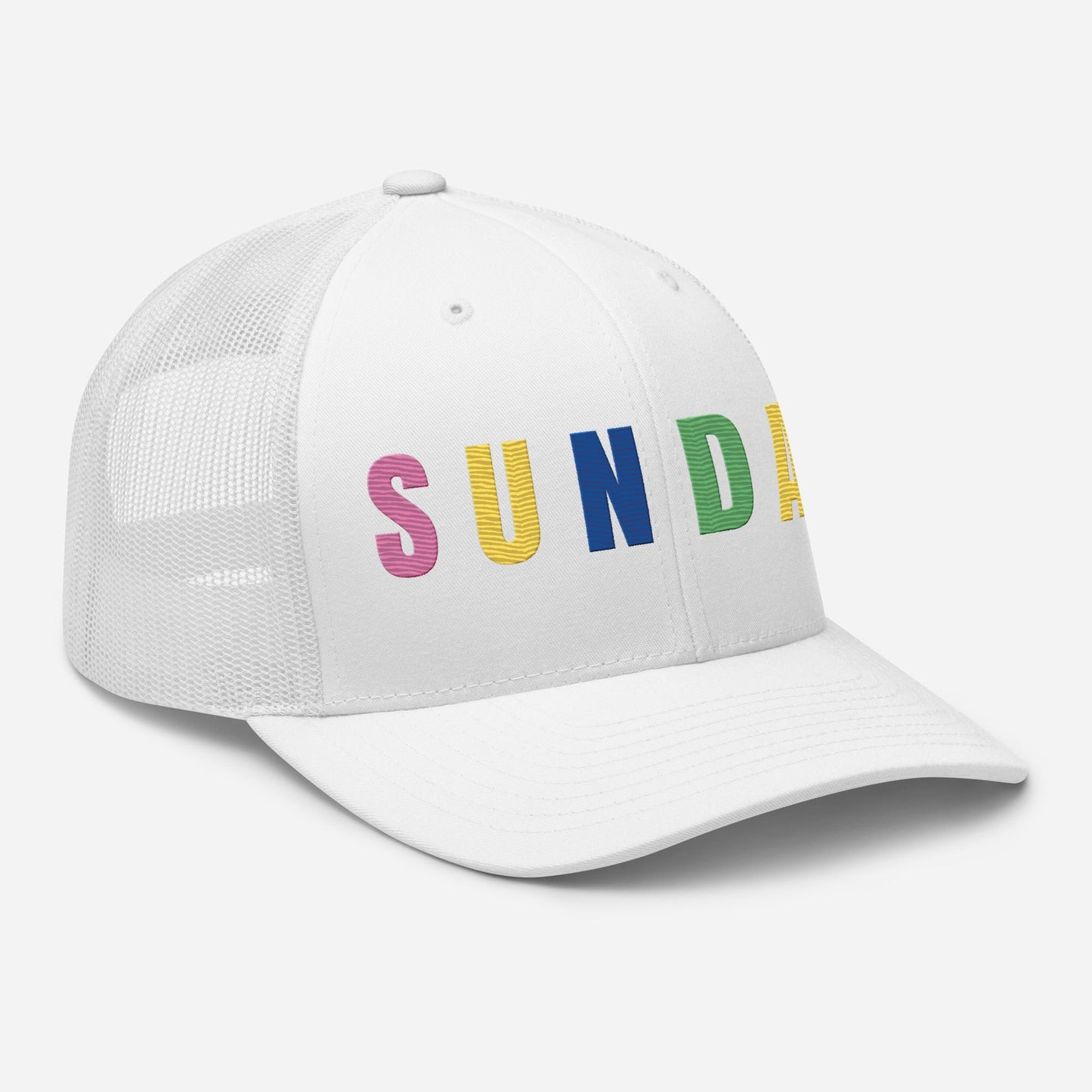 SUNDAY Embroidered Golf Hat for Women - Birdie Pop Collection - White - Club Rehab