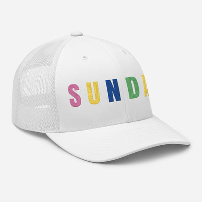 SUNDAY Embroidered Golf Hat for Women - Birdie Pop Collection - White - Club Rehab