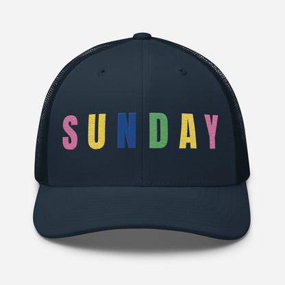 SUNDAY Embroidered Golf Hat for Women - Birdie Pop Collection - Black - Club Rehab