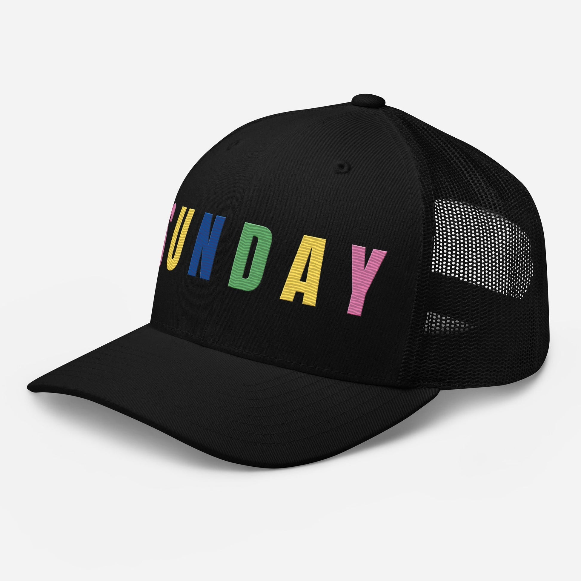 SUNDAY Embroidered Golf Hat for Women - Birdie Pop Collection - Black - Club Rehab