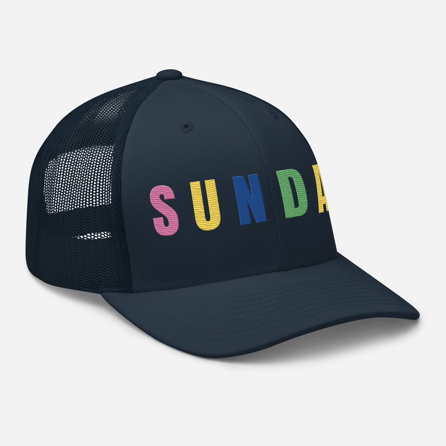 SUNDAY Embroidered Golf Hat for Women - Birdie Pop Collection - Navy - Club Rehab