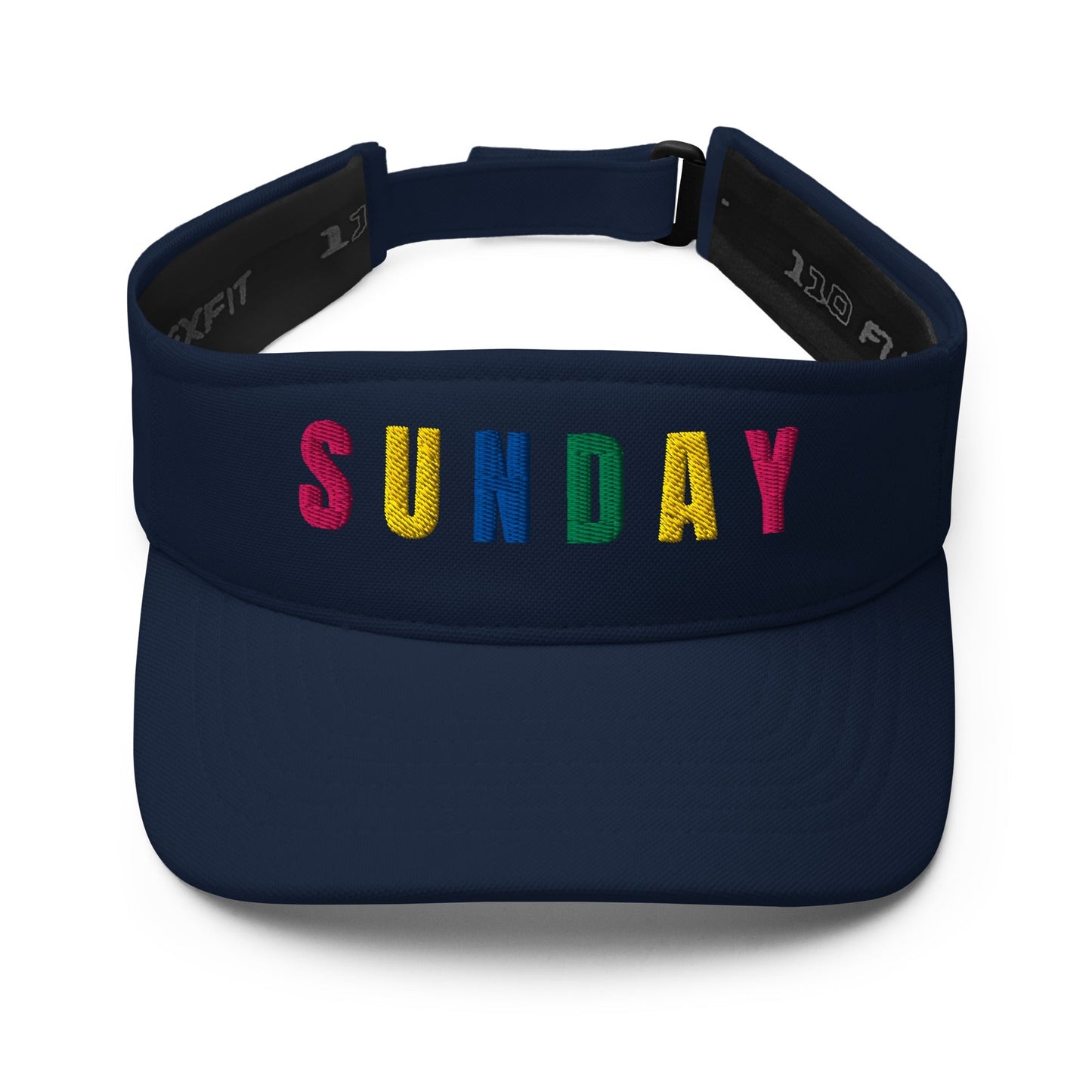 SUNDAY Embroidered Women’s Golf Visor - Birdie Pop Collection - Navy - Club Rehab
