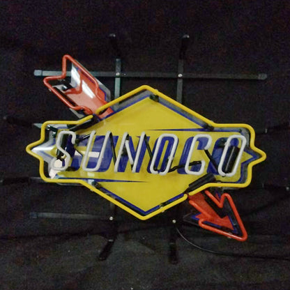 Sunoco Gasoline Company Logo Neon Sign Light - Club Rehab