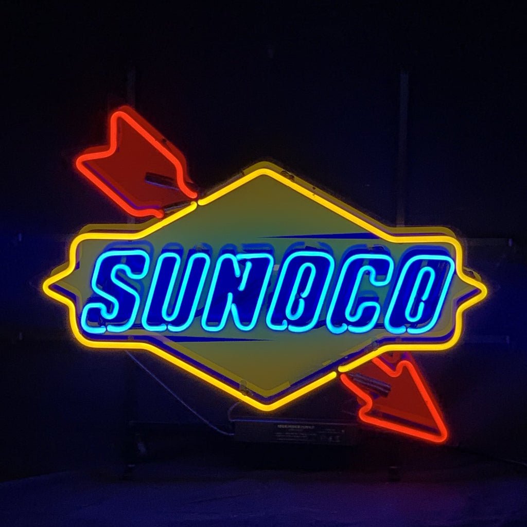 Sunoco Gasoline Company Logo Neon Signs - Club Rehab