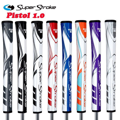 SuperStroke Pistol GT Putter Grip – Zenergy Series - Club Rehab - Putter GripStealth Black 1.0 : Silent but deadly, for putts that sneak by the competition.SuperStroke Pistol GT Putter Grip – Zenergy Series