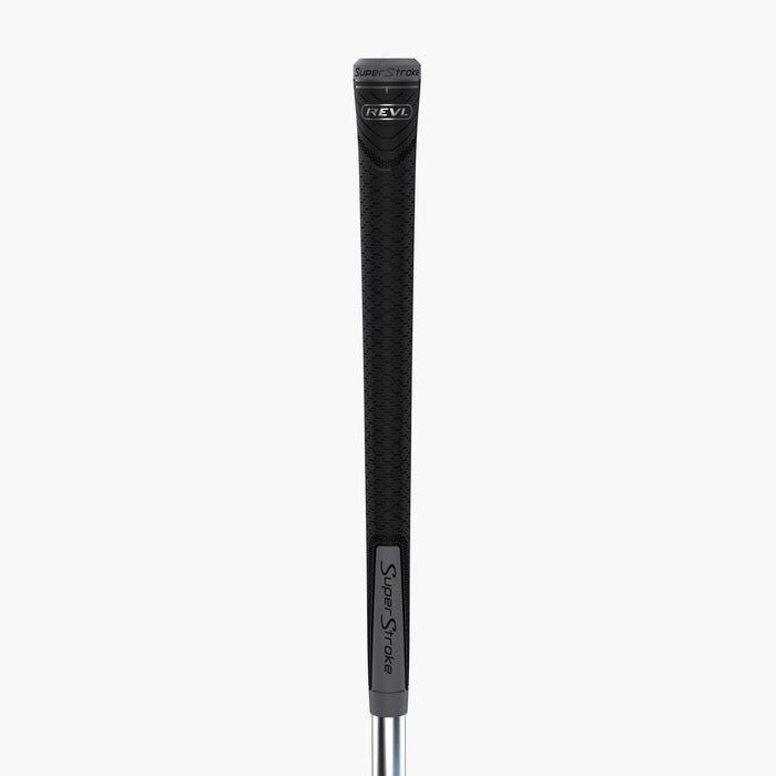 SuperStroke REVL Player Club Grip – All - Weather High Traction Golf Grip - Black/Grey Standard - Club Rehab